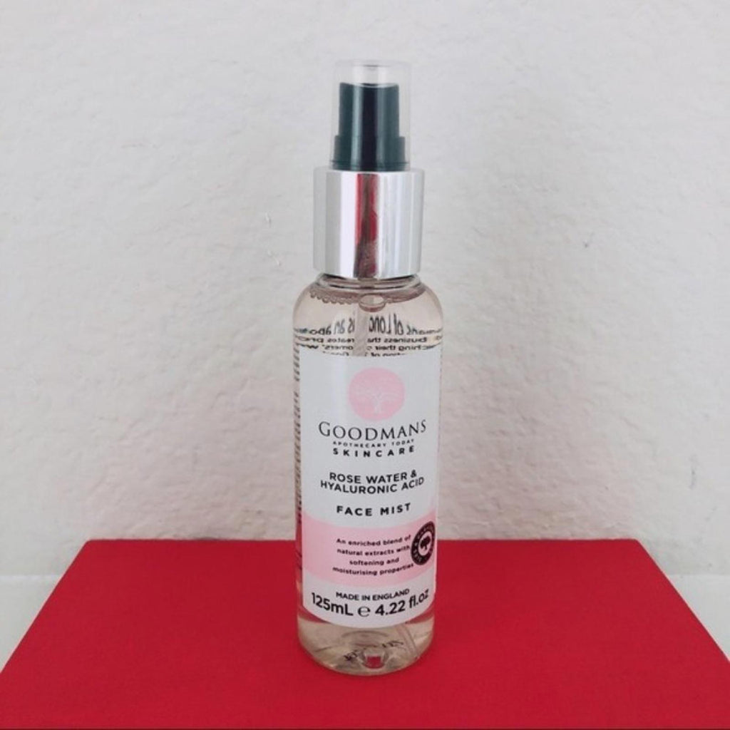 Goodmans Hyaluronic Acid & Rose Water Face Mist (Made in England) 125mL New