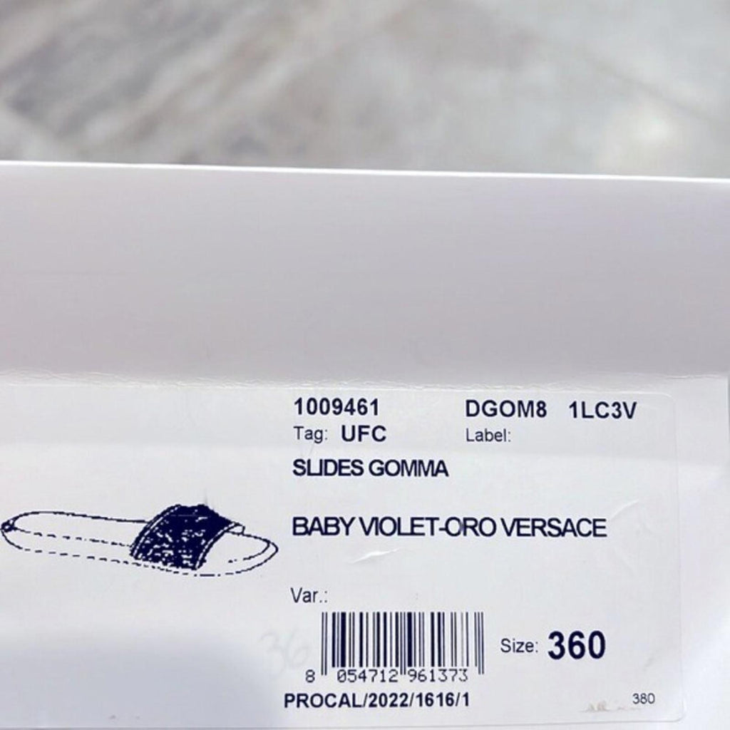 Versace Medusa Slide Sandals in Purple, Size EU36 New in Box