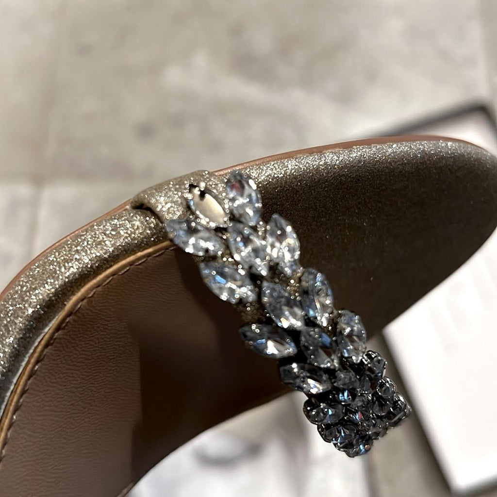 Jewel Badgley Mischka Odessa, Champagne w/Dazzling Crystals Size 8.5 Retail $119
