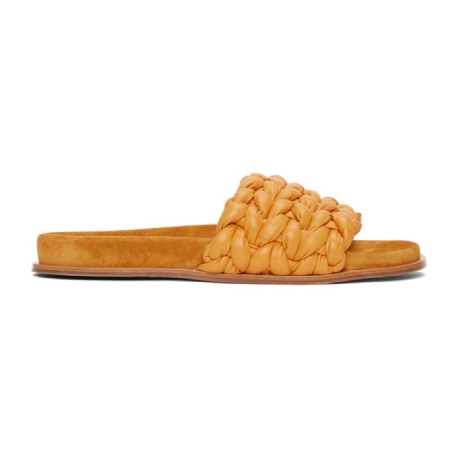 Chloé Kacey Flat Footbed Braided Leather Slides, NWT, Size 41 W Comes w/Dust Bag