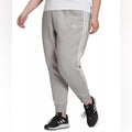 Adidas Essentials Three-Stripes Fleece Joggers, Grey Plus Size 3X New w/Tag