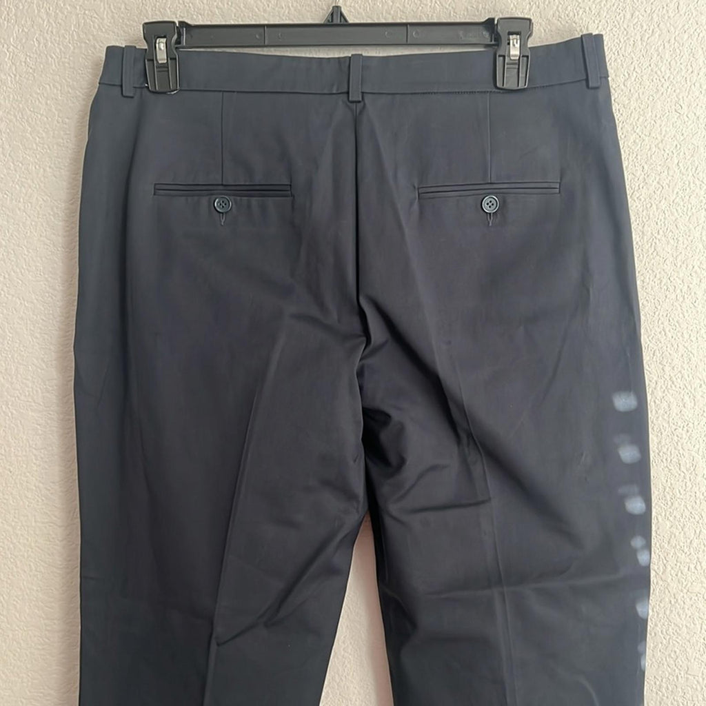 Michael Kors Collection Stretch Cotton Twill Sam Pants in Midnight, NWT, Size 14