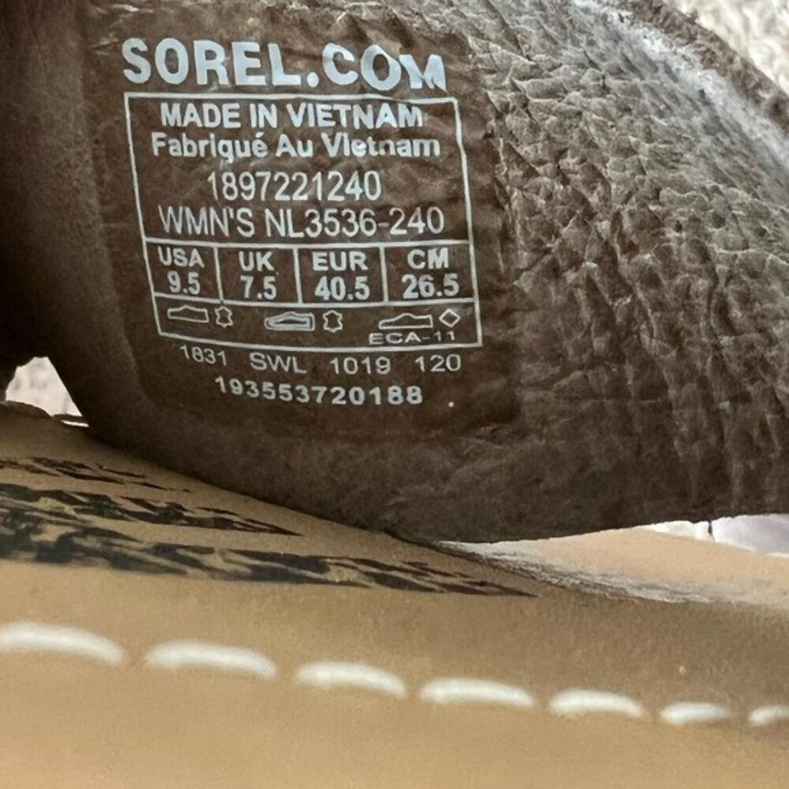 NEW Sorel Ella II Criss-Cross Metallic Brown Leather Sandals, Size 9.5 w/o Box