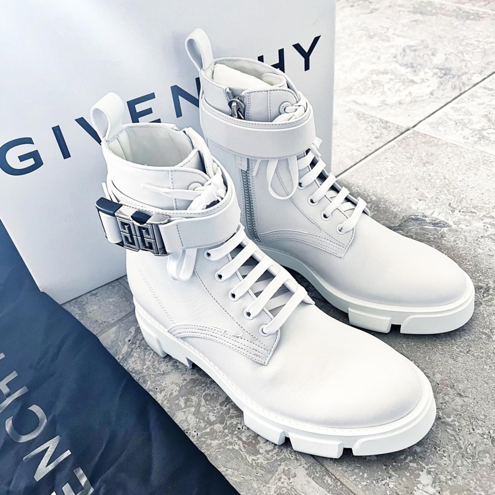 Givenchy Calf Leather Combat Boots, Size EU39 New in Box w/Dustbags