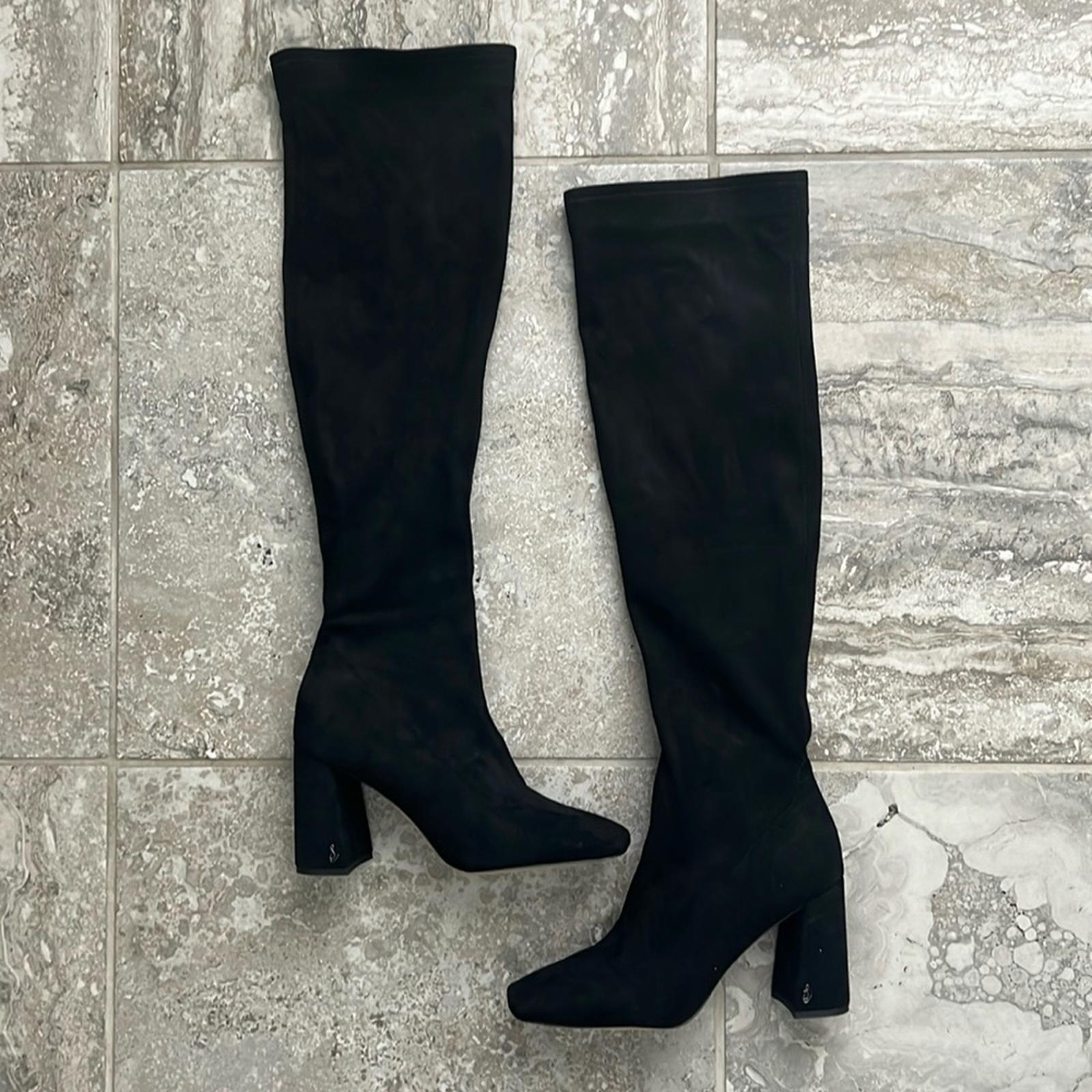 Sam Edelman Cosette Over-the-Knee Boots in Black Suede, REVOLVE Size 8.5 NEW