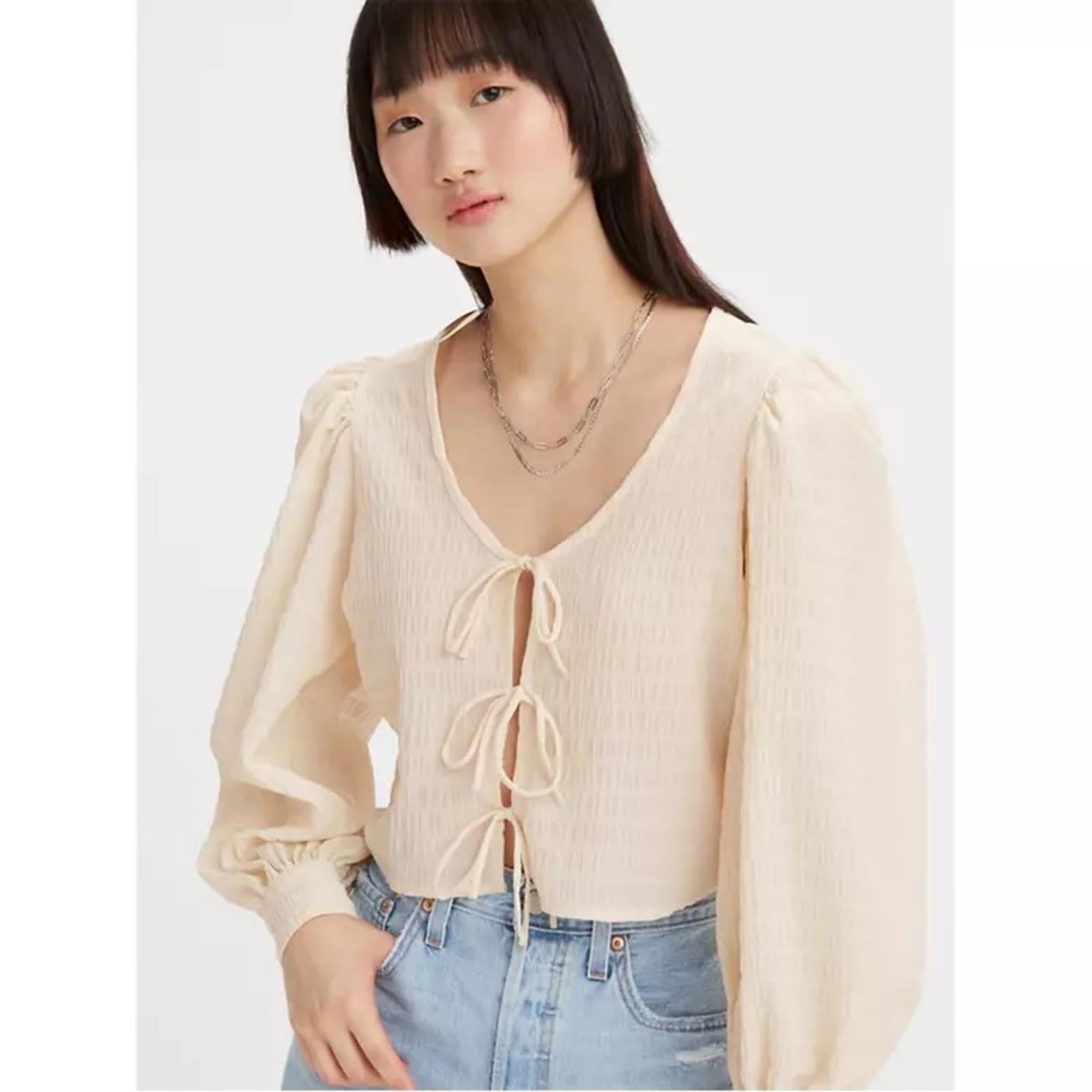 Levi’s Fawn Tie Blouse, Size XS New w/Tag