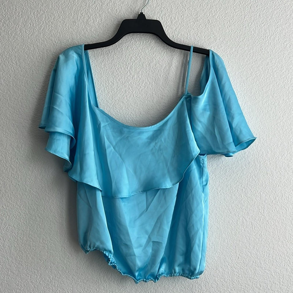 Ramy Brook Scarlett Top in Sky Blue, Size L NEW w/Tag $325