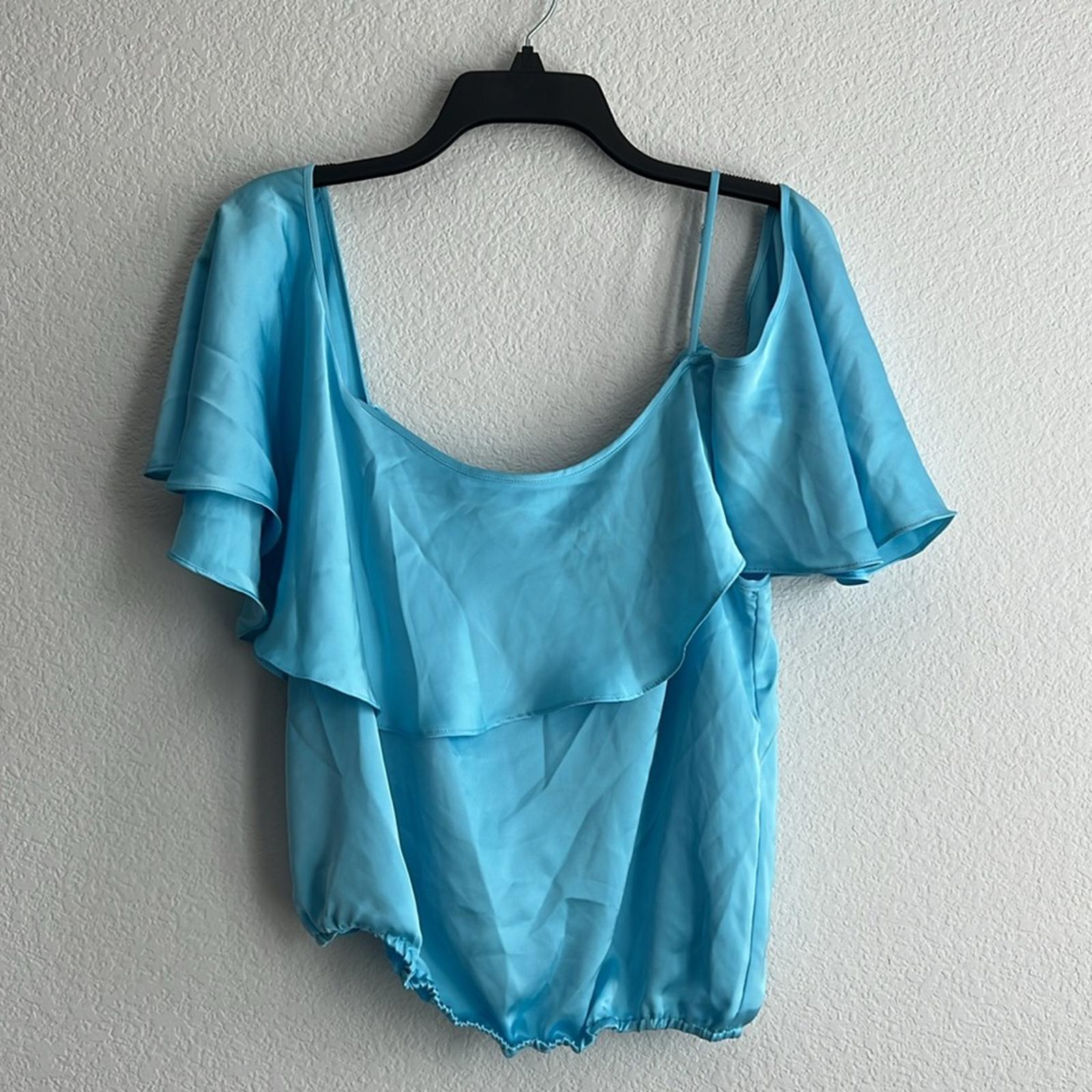 Ramy Brook Scarlett Top in Sky Blue, Size L NEW w/Tag $325