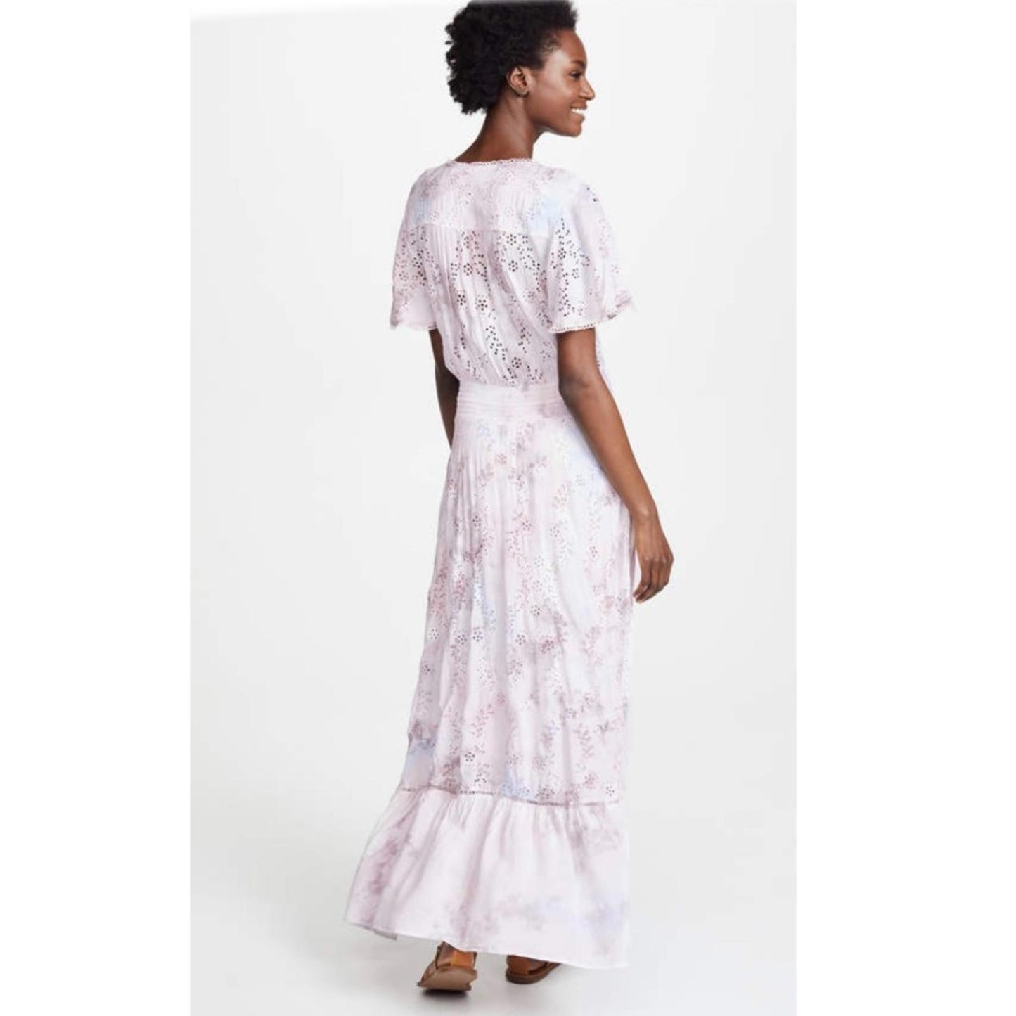 YFB “The Everything” Maxi Dress in White Hi-Low Hem Size L New w/Tag Retail $242