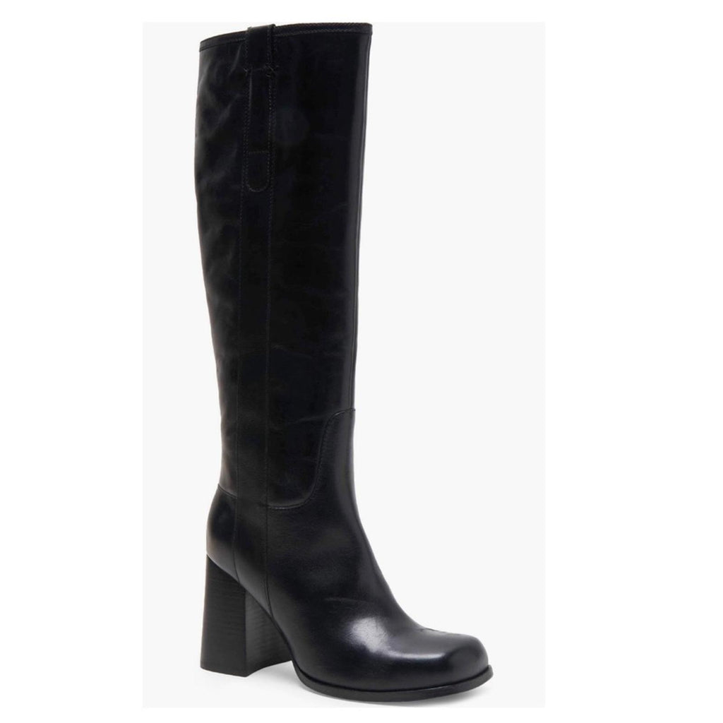 Free People Naomi Tall Leather Boots, Black, Size 6.5 New w/Tag, w/o Box