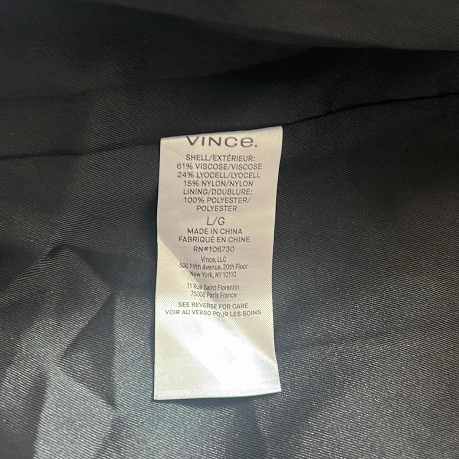 Vince Long Sleeve Wrap Shirt Dress, Long Sleeve in Black Size L EXCELLENT!