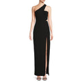 Aidan Mattox One Shoulder Crêpe Front Slit Maxi Dress, Size 0 New w/Tag $195