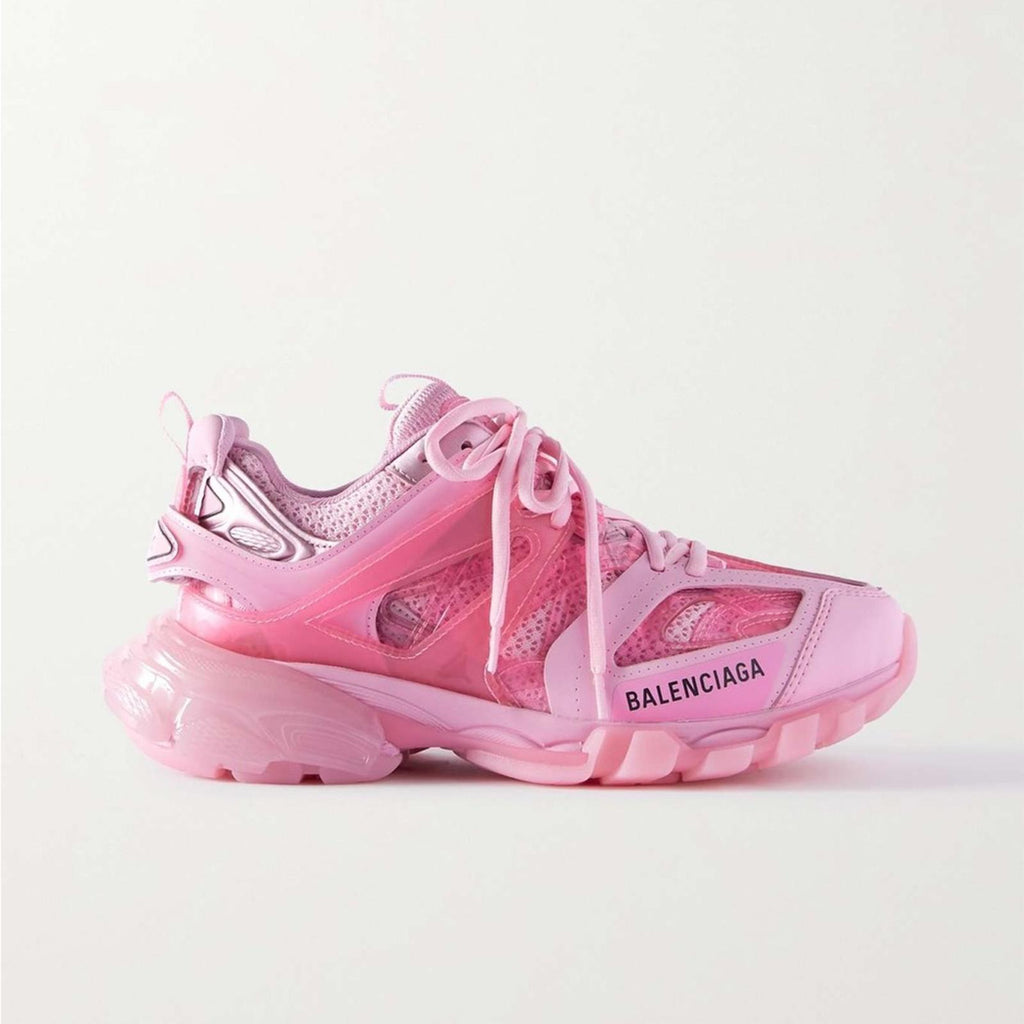 Balenciaga Track Clearsole Logo-Detailed Sneakers in Pink, Size 37 New +Dust Bag