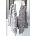 Lucky Brand Aztec Print Tweed Cardigan/Jacket Size L EXCELLENT!