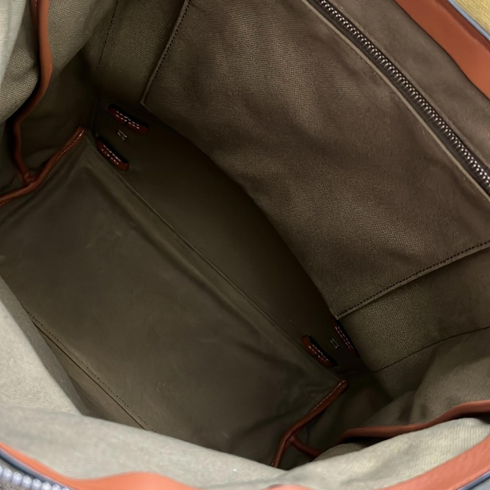 LOEWE Calfskin Small Goya Backpack in Olive Green, EXCELLENT!