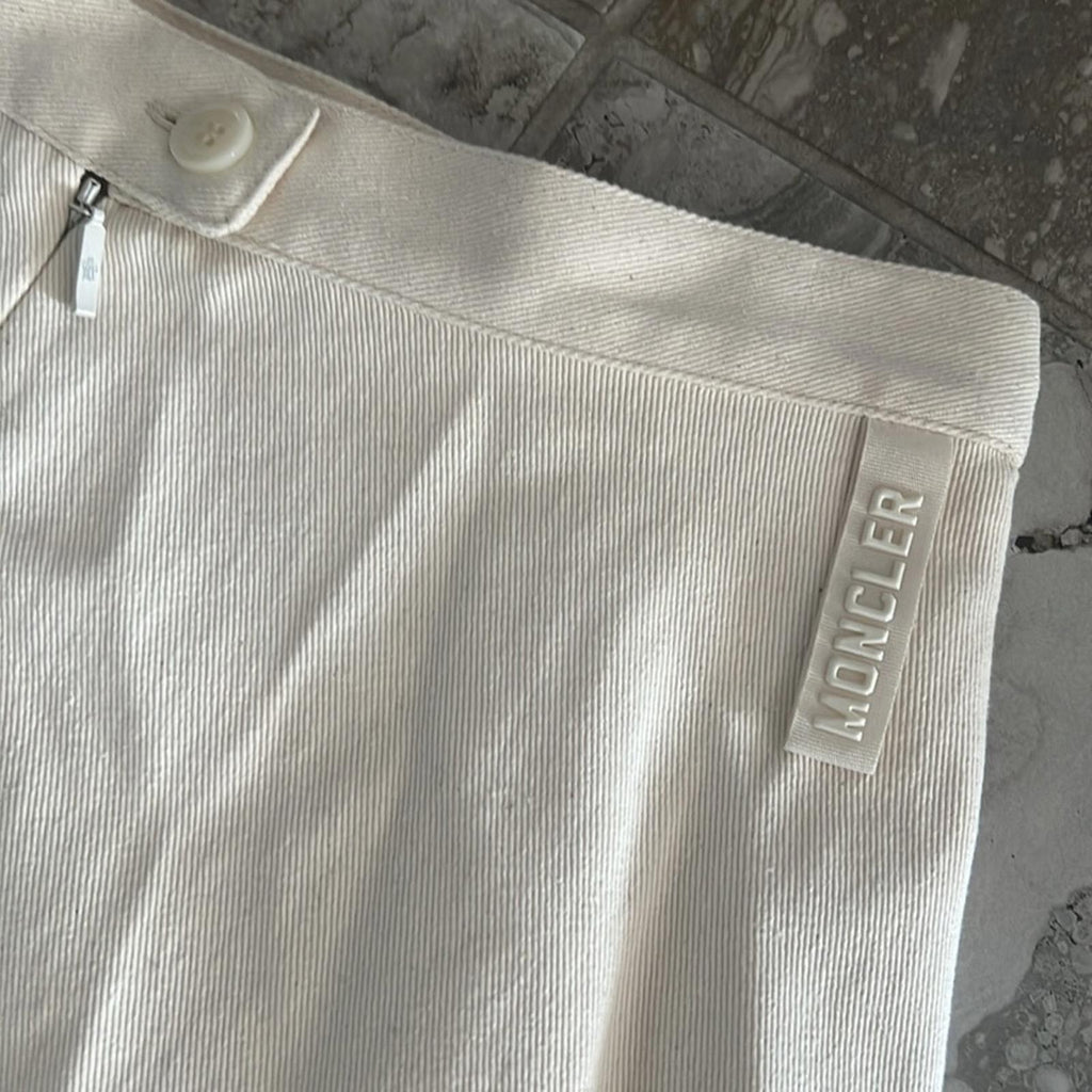 Moncler Cotton A-Line Midi Skirt with Pockets, Size 42 New w/Tag Retail $505