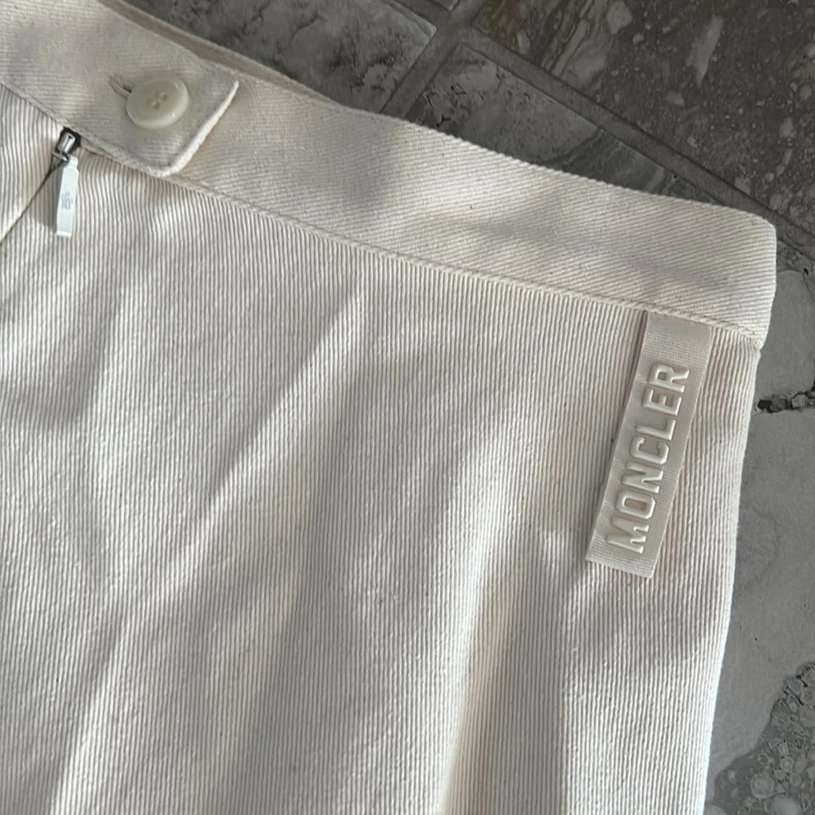 Moncler Cotton A-Line Midi Skirt with Pockets, Size 42 New w/Tag Retail $505