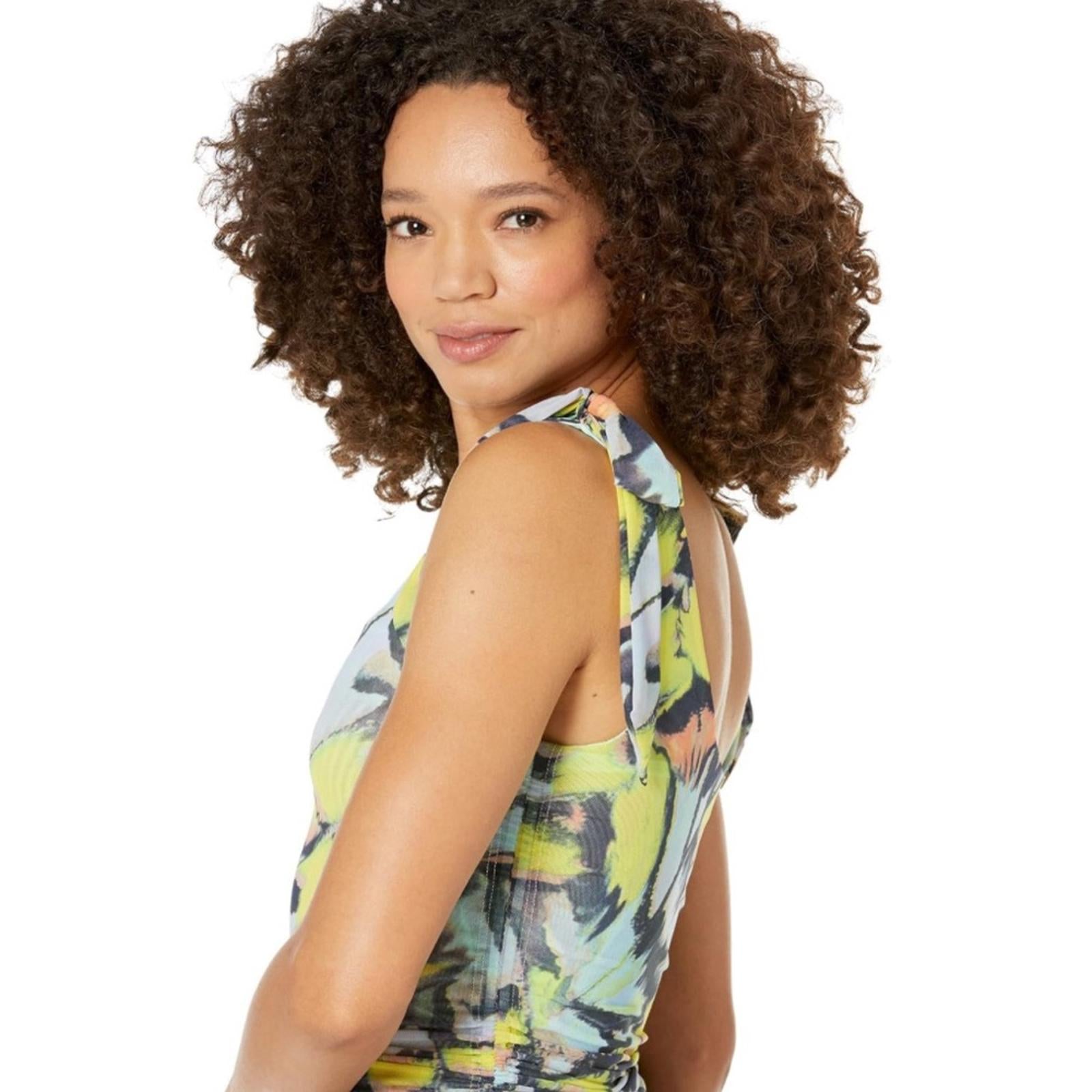 Free People Avenue Print Tank Top in Mint Combo, Size XS New w/Tag