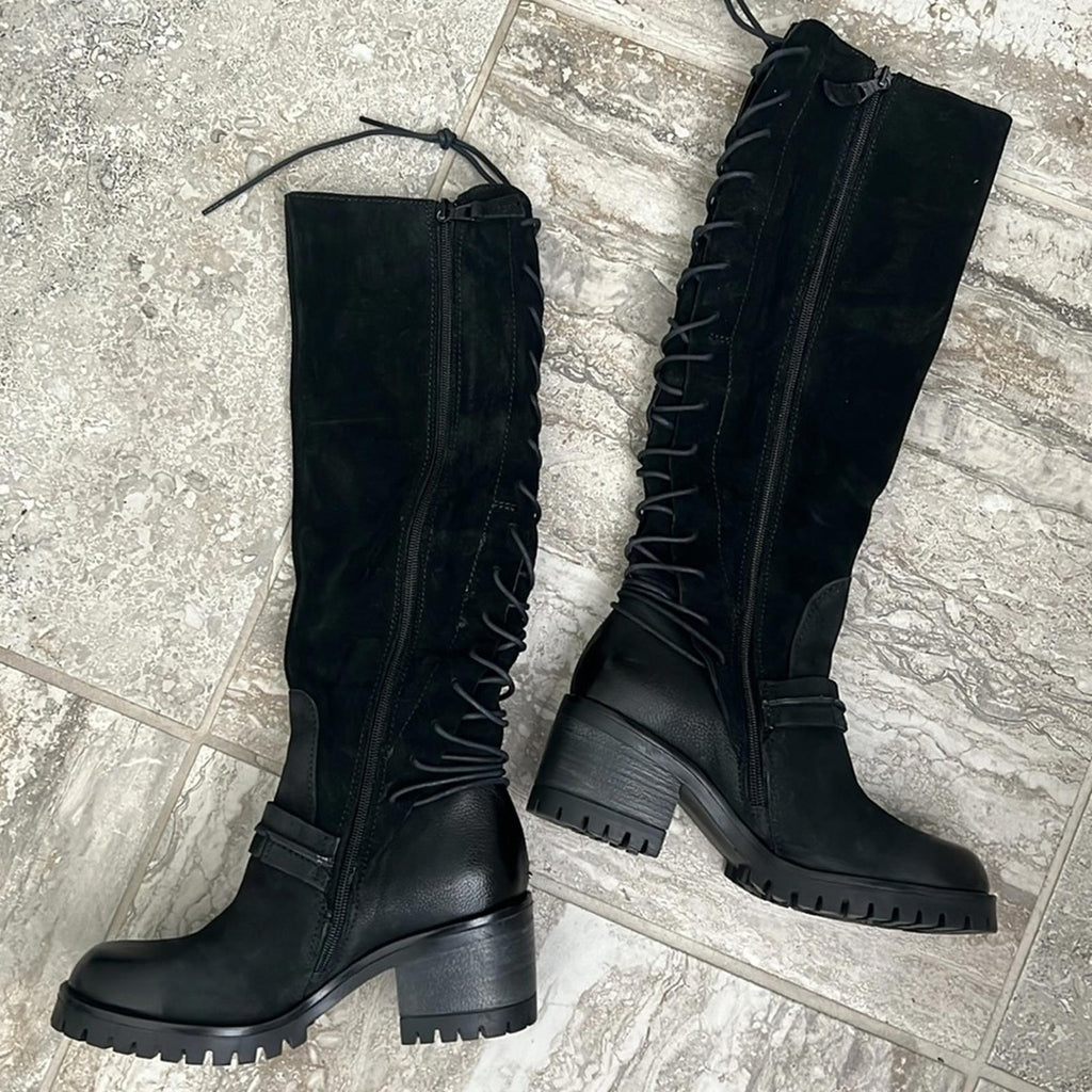 Miz Mooz Mayer Knee High Boots in Black, Size 36 NEW w/o Box