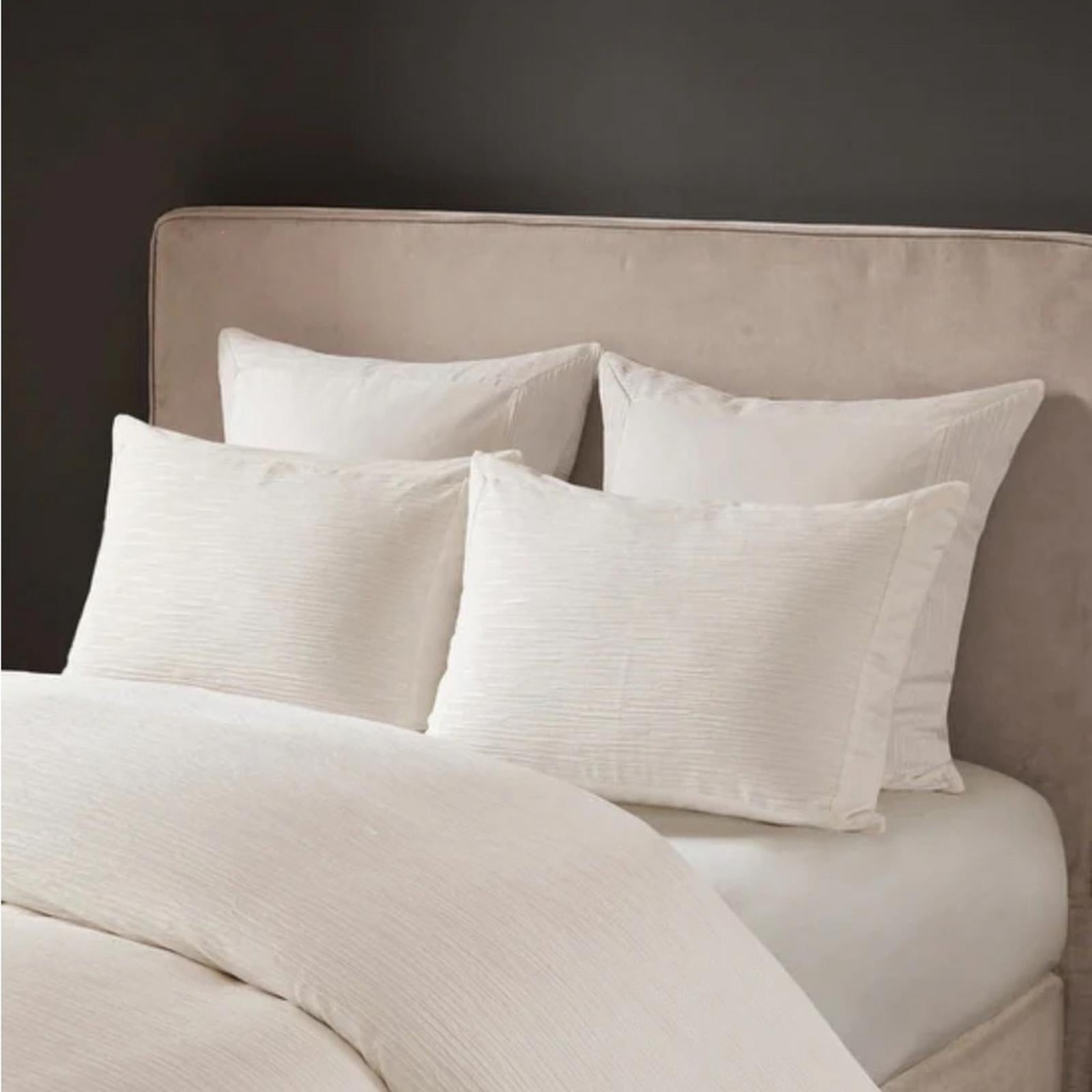 NATORI Hanae Queen Cotton Blend Yarn Dyed 3-Piece Duvet Cover Set, New w/Tag