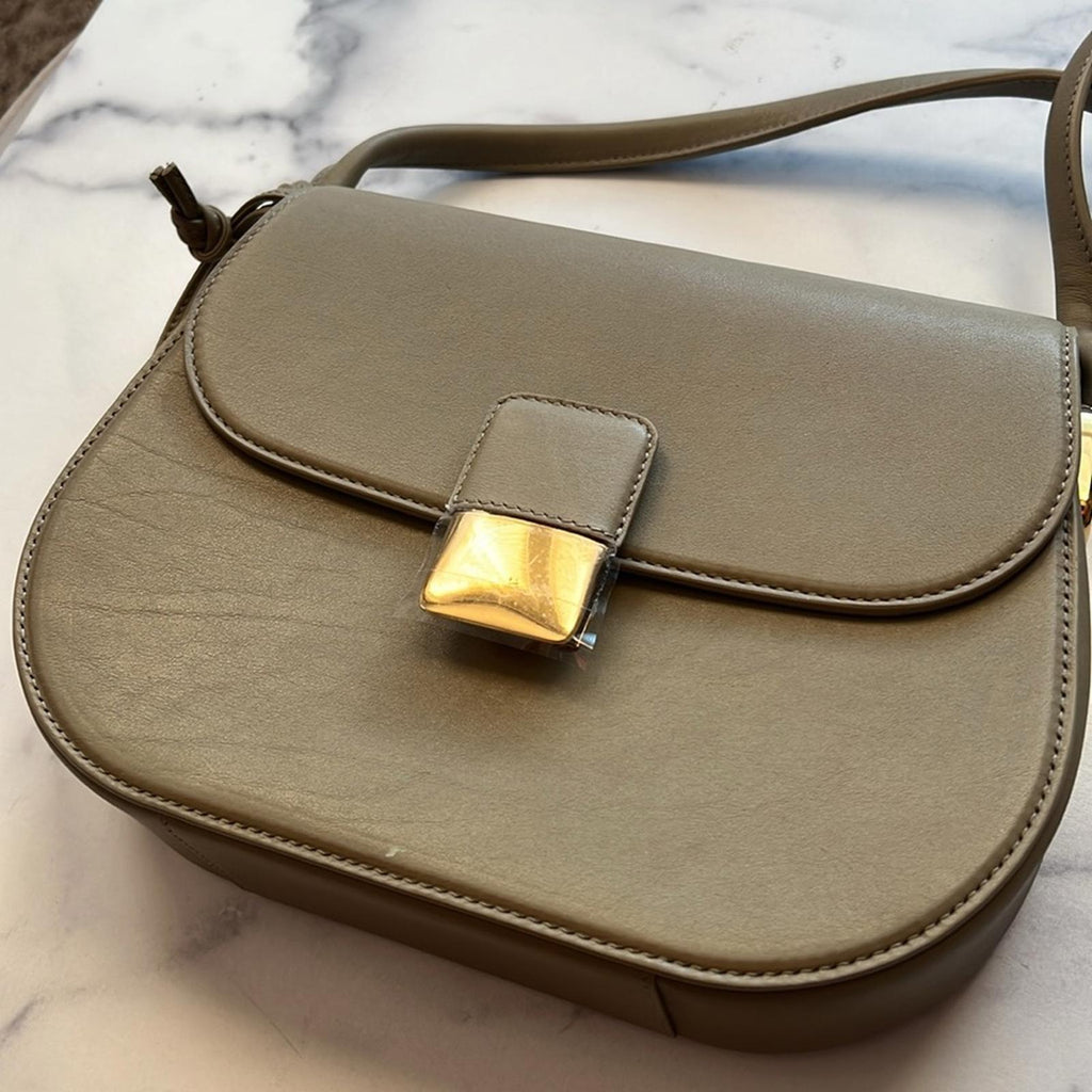 Bottega Veneta Desiree Crossbody Bag in Taupe Leather w/Dust Bag #R00197211S