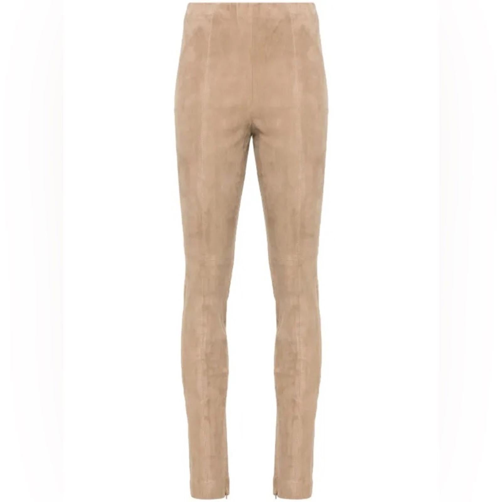 Polo Ralph Lauren Paneled Suede Leggings in Tan, Size S, NWT Retail $998