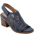 Earth Aurara 3 Faux Leather Slingback Sandals in Dark Blue Size 6 New in Box