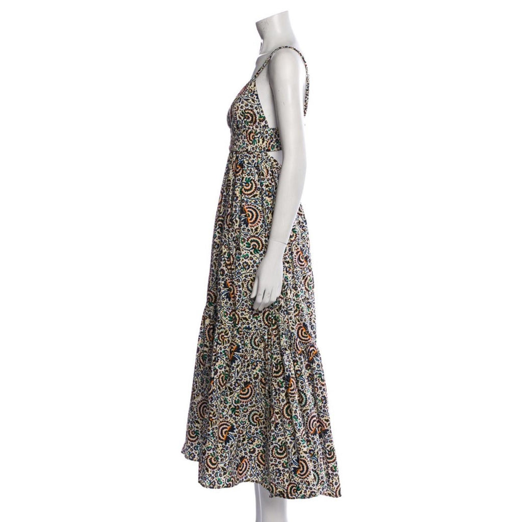 A.L.C. Rhodes Printed Open Back Maxi Dress, NWT, Size 4