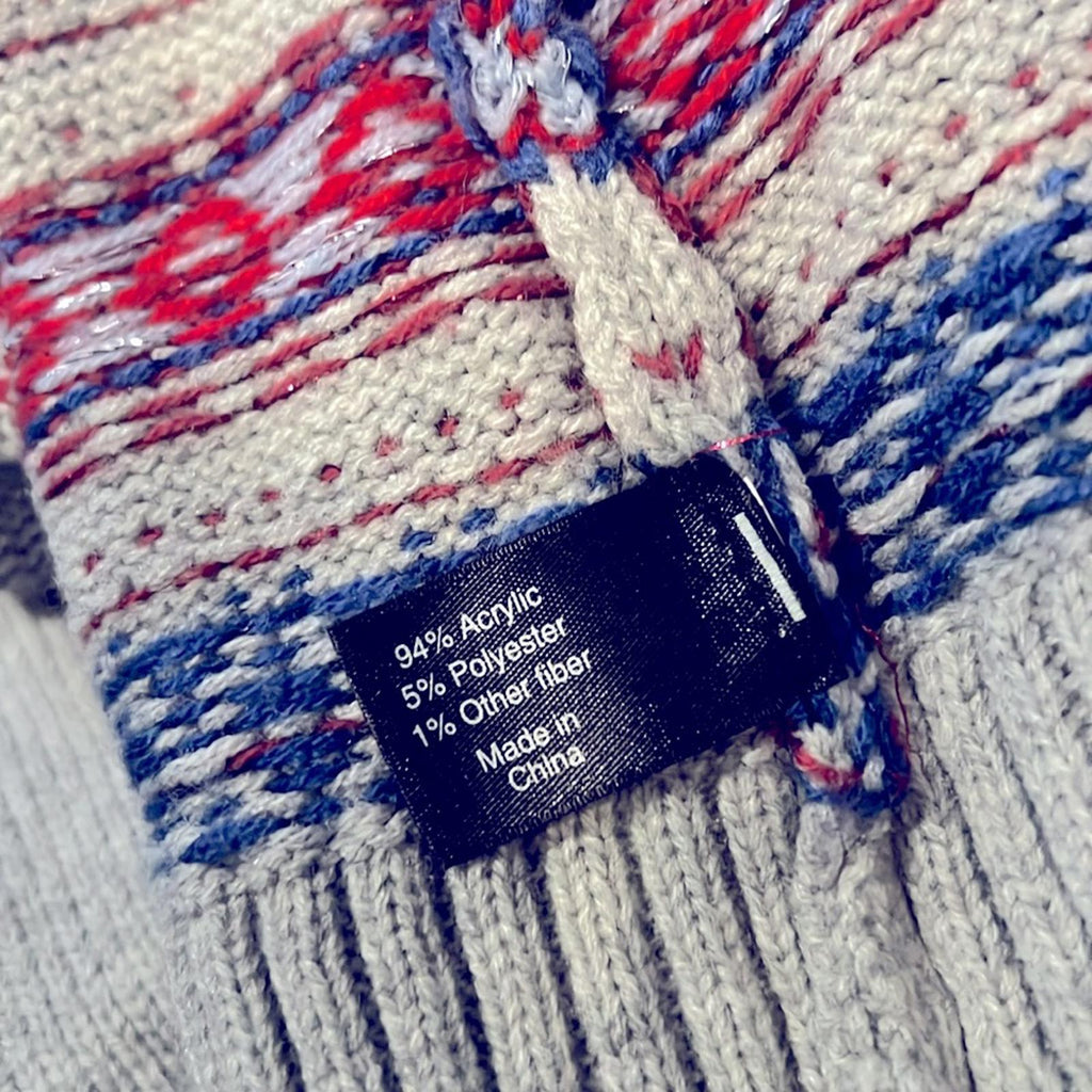Lane Bryant Open Front Fair Isle Cardigan in Grey, Plus Size 14/16 EXCELLENT!