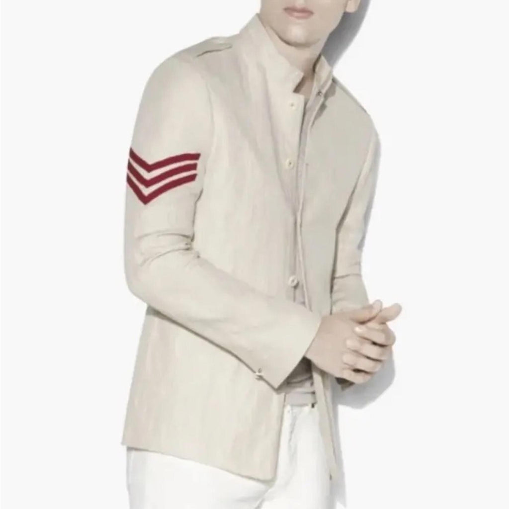 John Varvatos Slim Fit Cotter Ring Button Military Jacket, Size 50 NEW $1,298