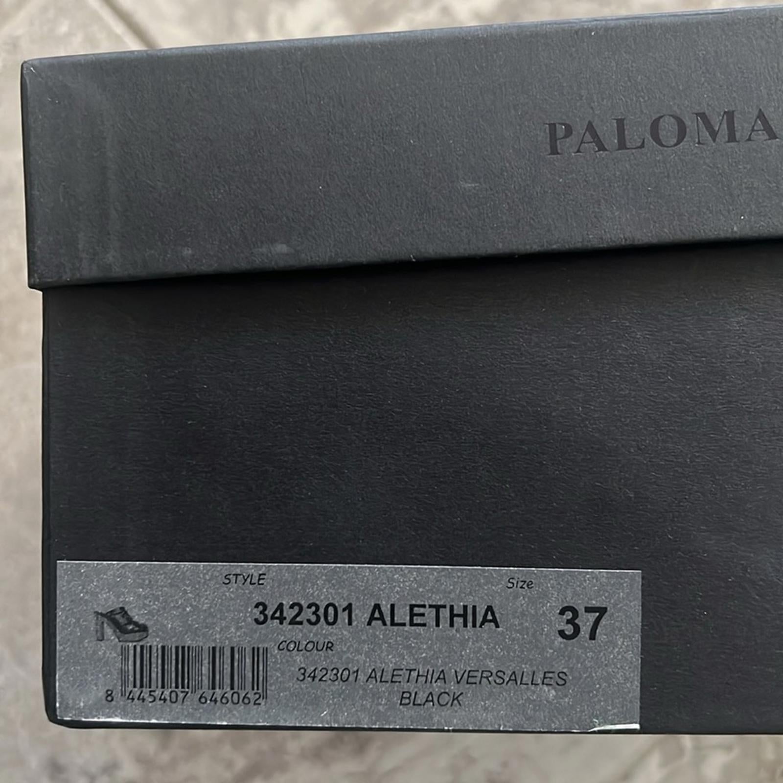 Paloma Barcelo Aubrey Woven High Heel Platform Pumps, Black Size 37 New in Box