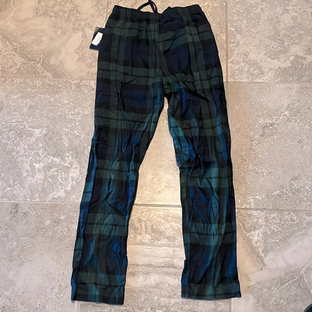 Polo Ralph Lauren Lounge Pants Flannel Sleepwear in Blue Green, Size S New w/Tag