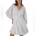 Velvet by Graham & Spencer Gracie Cotton Eyelet Dress in White, Size L NWT $216