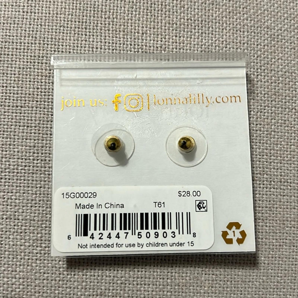 Lonna & Lilly Gold-Tone Crystal & Stone Flower Drop Earrings, New w/Tag