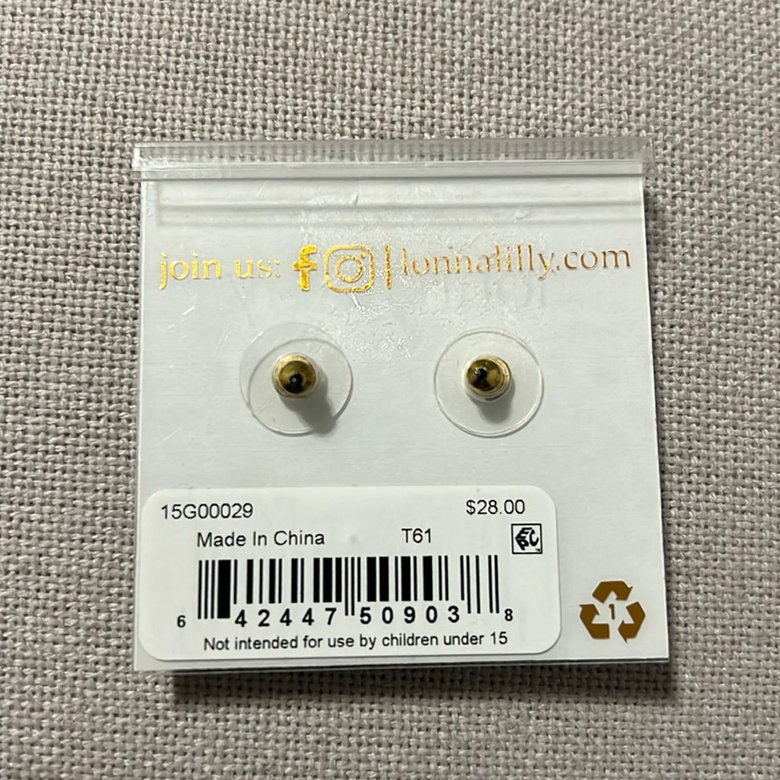 Lonna & Lilly Gold-Tone Crystal & Stone Flower Drop Earrings, New w/Tag