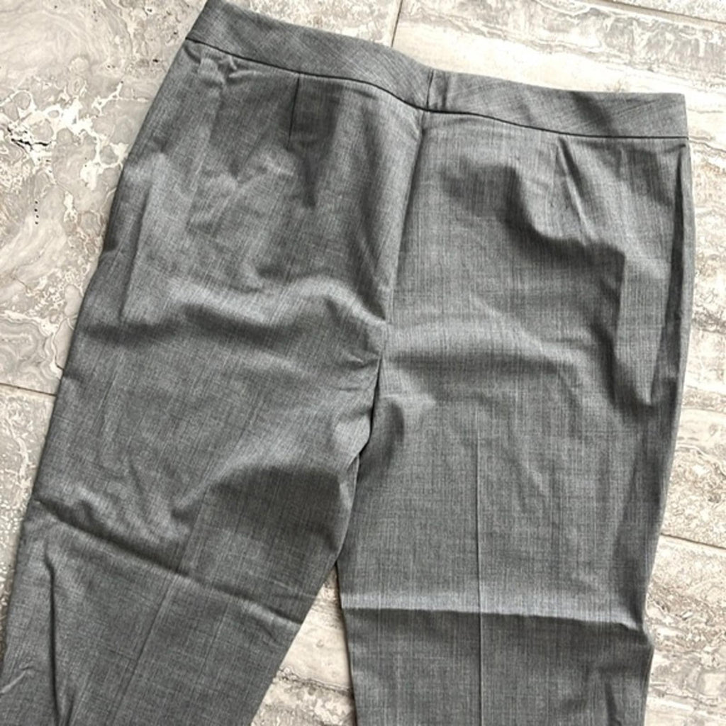 NEW Lafayette 148 NY Irving Straight Leg Dress Pants Grey, Size 12 NWOT $598