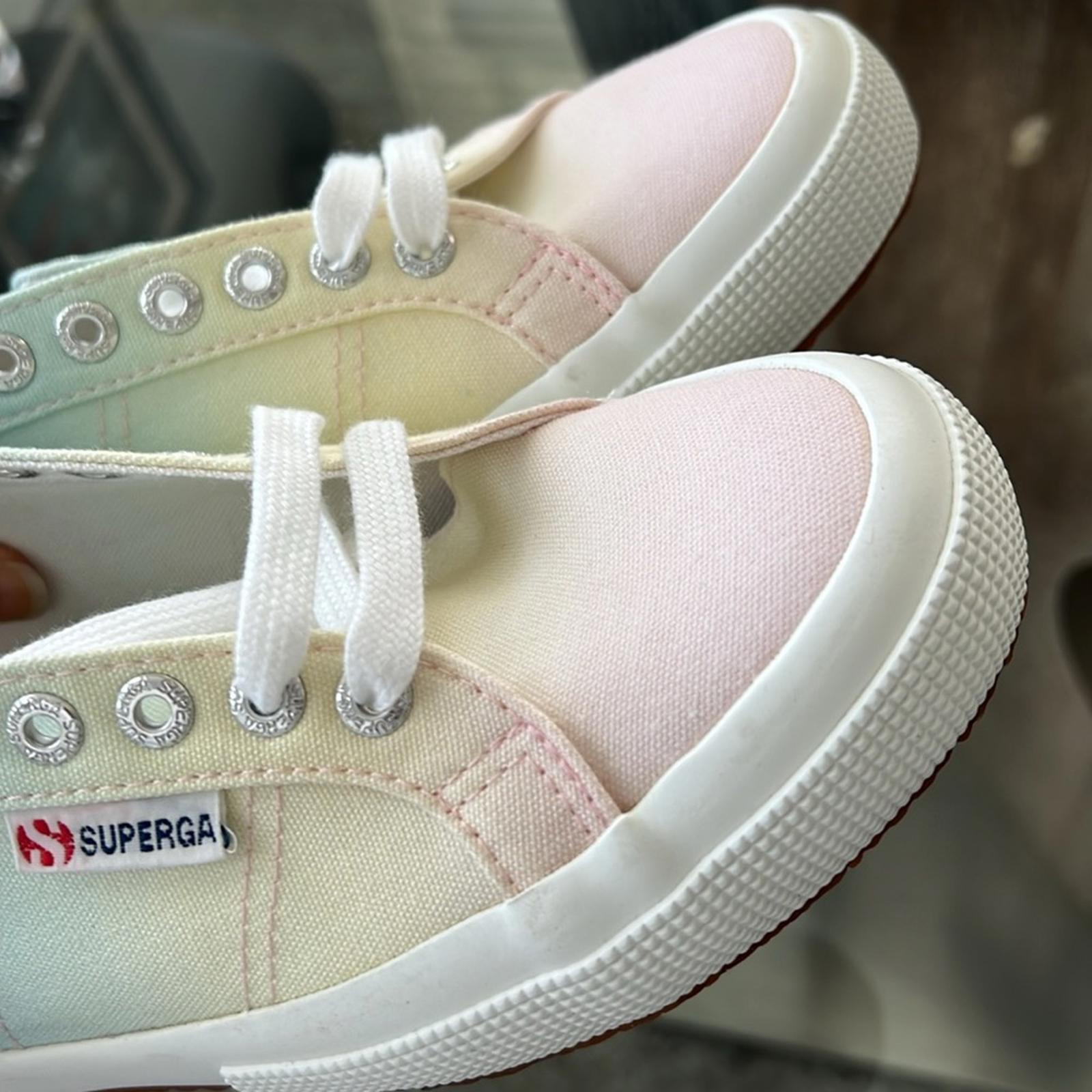 NEW Superga 2750 Gradient Print Pastel Rainbow Sneakers, Size EU 39 New w/o Box