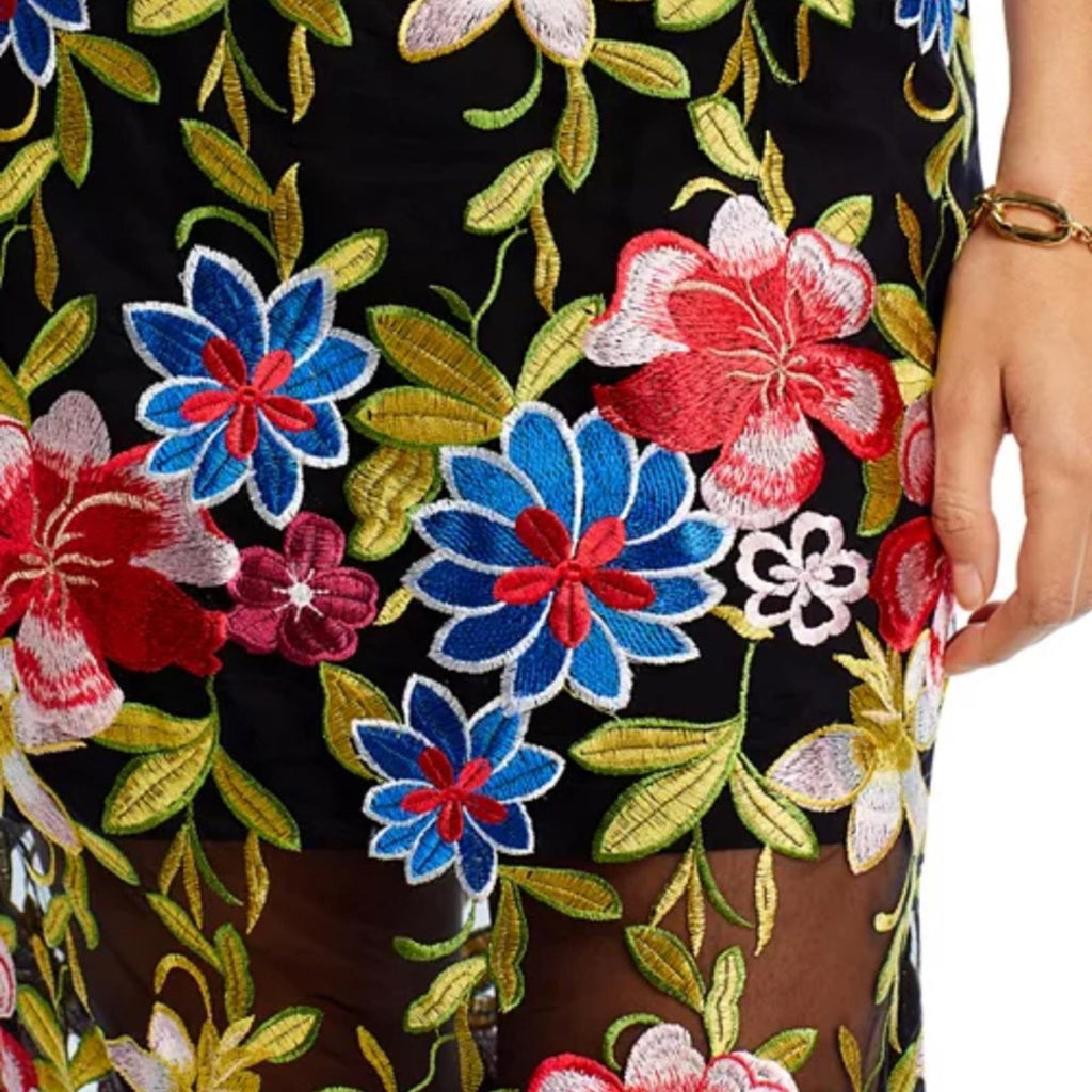 Milly Strapless Artem Spanish Garden Embroidery Midi Dress, Size 6, NEW