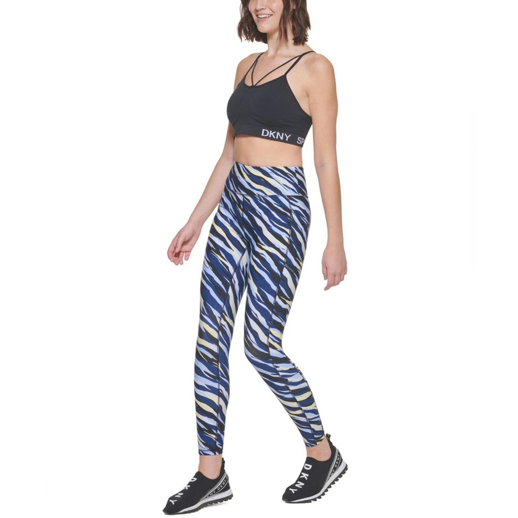 DKNY Sport High Waist 7/8 Performance Leggings Hydrangea Heatwave, Size S NWT