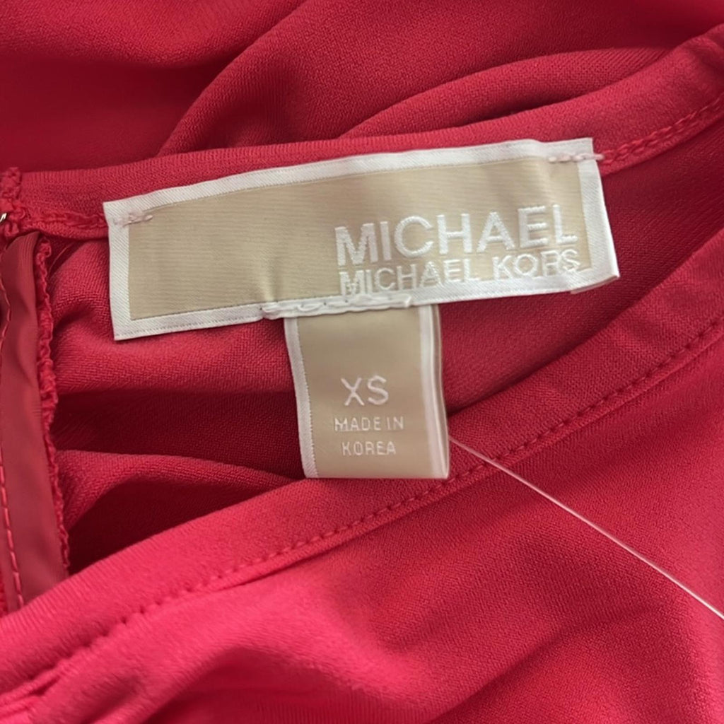 Michael Kors Ruched Matte Jersey Cocktail Halter Dress, NWT, Size XS Retail $140