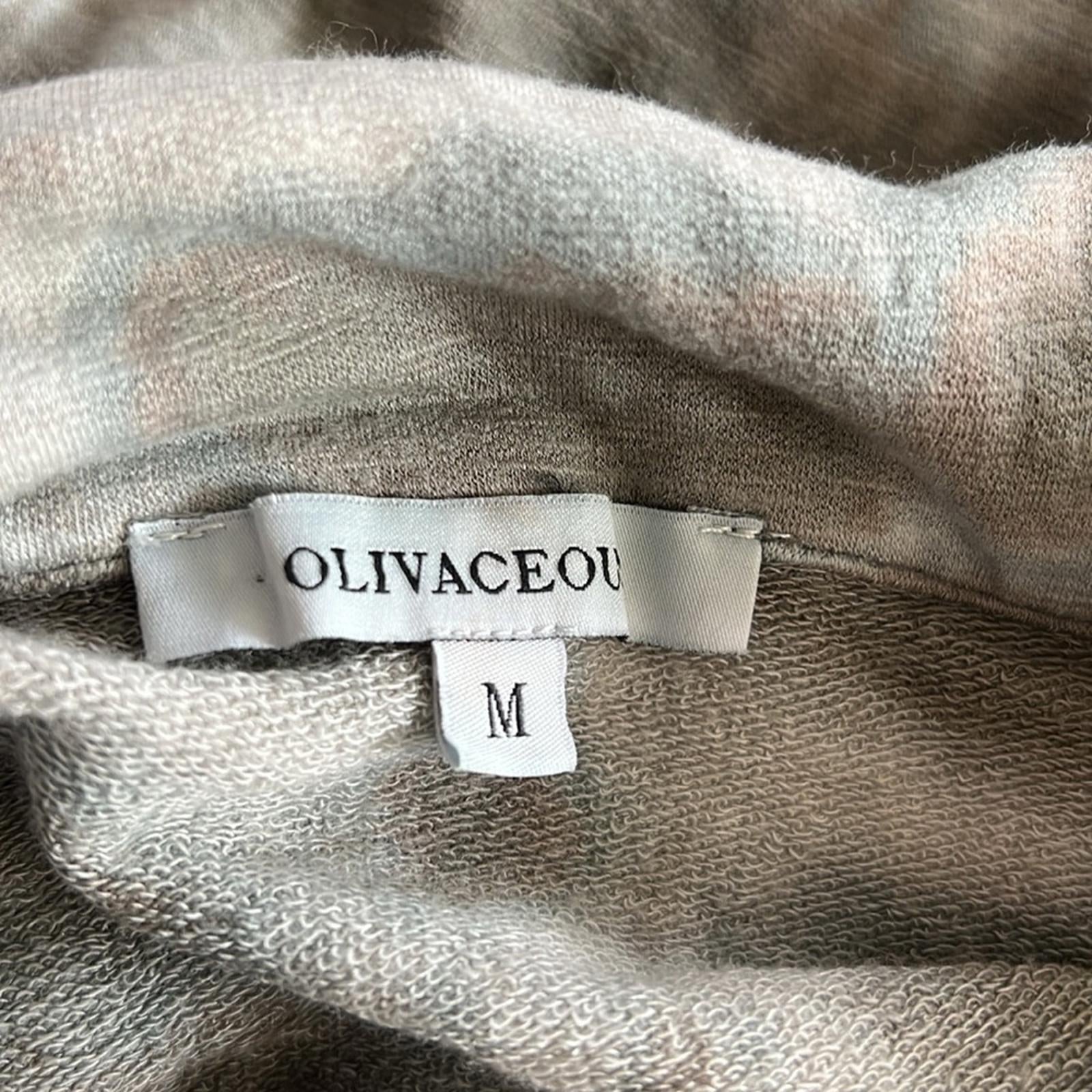 Olivaceous Tie-Dye Cropped Top Polo Long Sleeve Shirt, EXCELLENT!