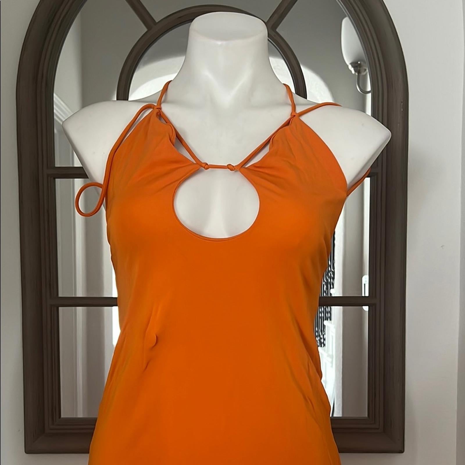 Victoria Beckham Dress in Burnt Orange, Size UK8 US4 Retail $1350