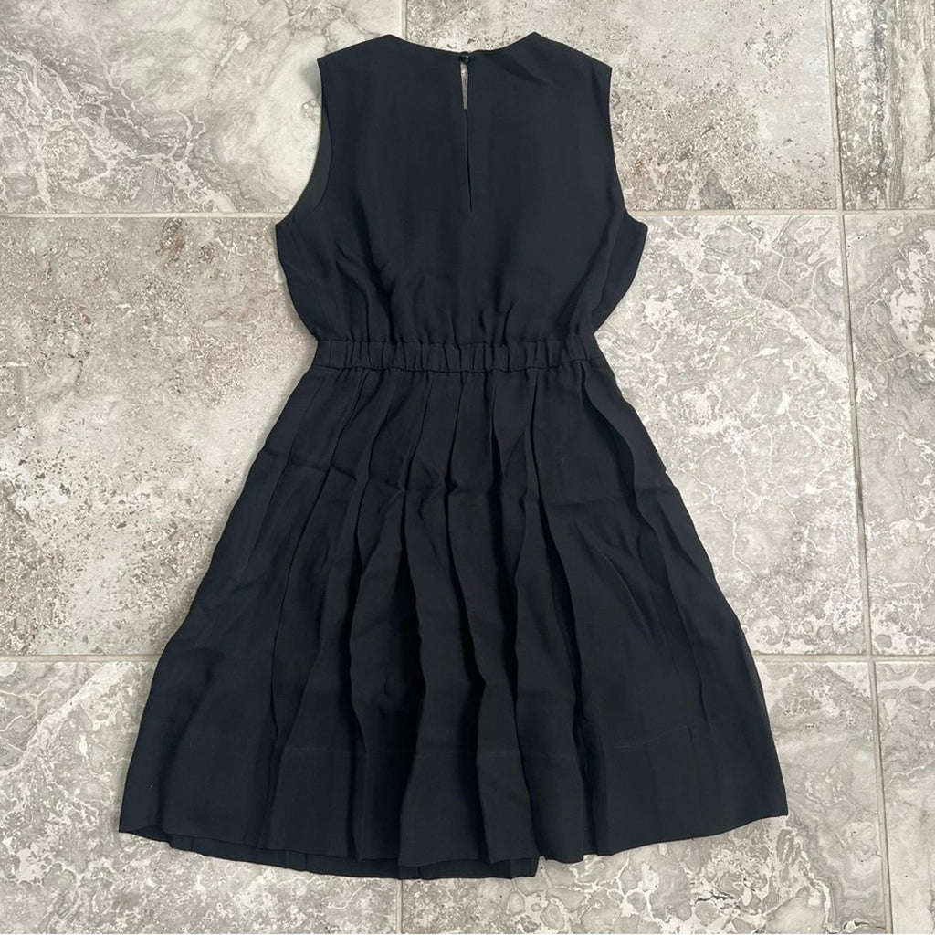 Kate Spade Fit & Flare Pleated Black Dress, Size 0