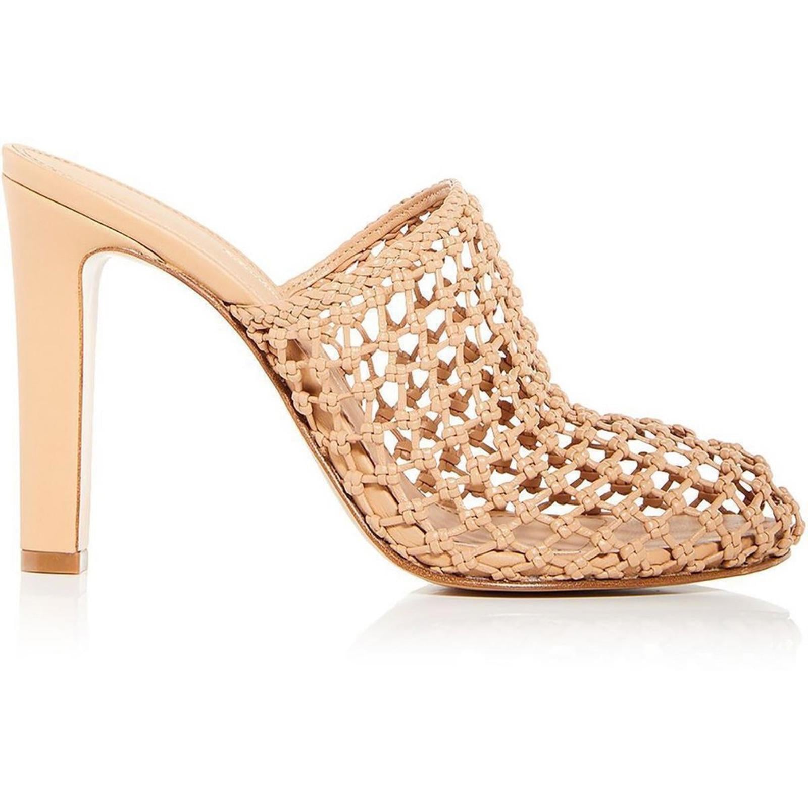 NEW Salvatore Ferragamo Ellas X5 Evening Woven Heels, Clogs Size 6 Retail $1,050