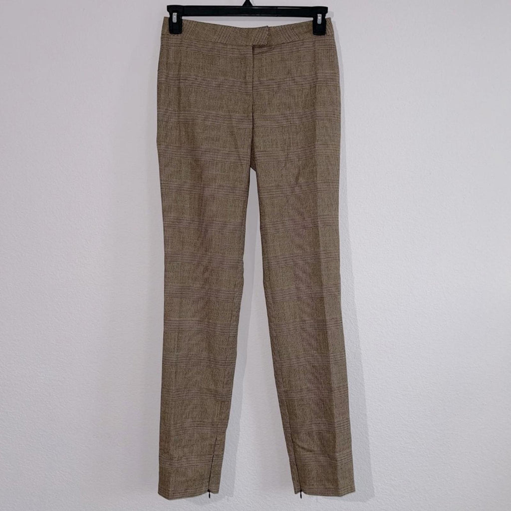 rag & bone Rebecca Glen Plaid Pants in Brown/Beige, Size 2 NEW w/Tag $375