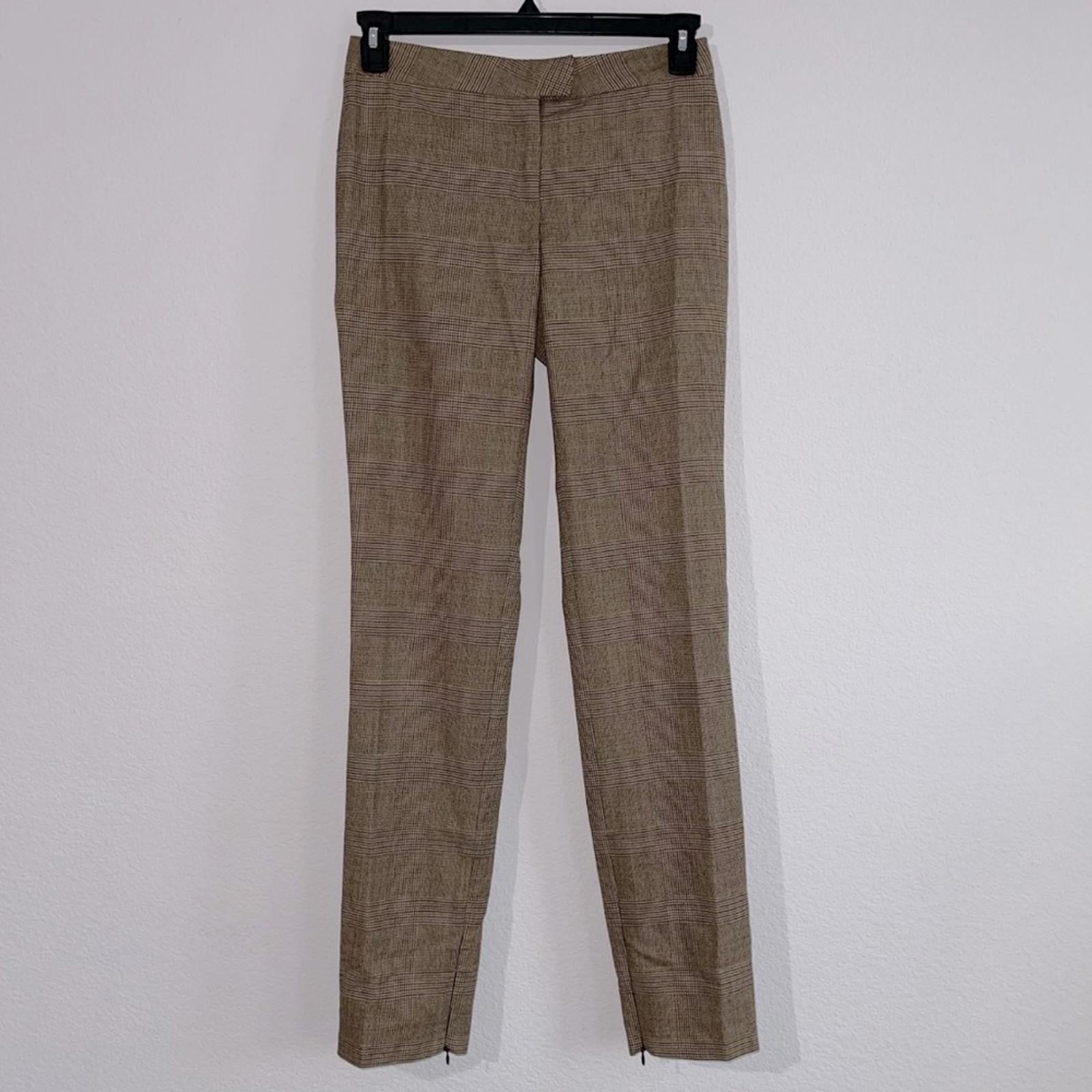 rag & bone Rebecca Glen Plaid Pants in Brown/Beige, Size 2 NEW w/Tag $375
