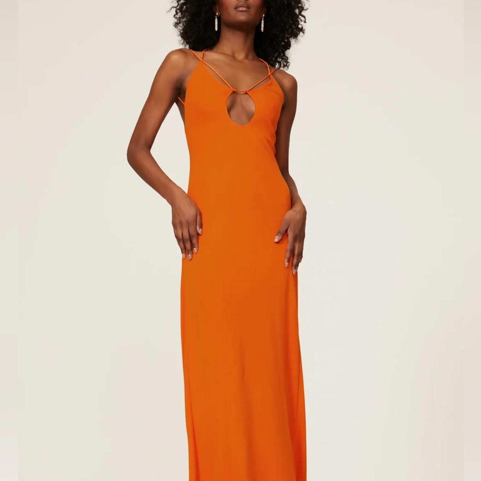 Victoria Beckham Dress in Burnt Orange, Size UK8 US4 Retail $1350