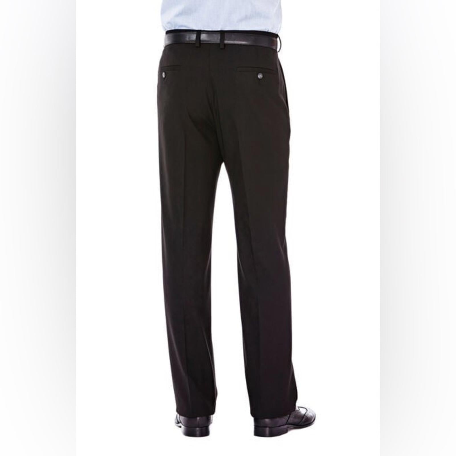 J.M. Haggar Premium Stretch Suit Pant - Flat Front, Black Size 32W 32L New w/Tag