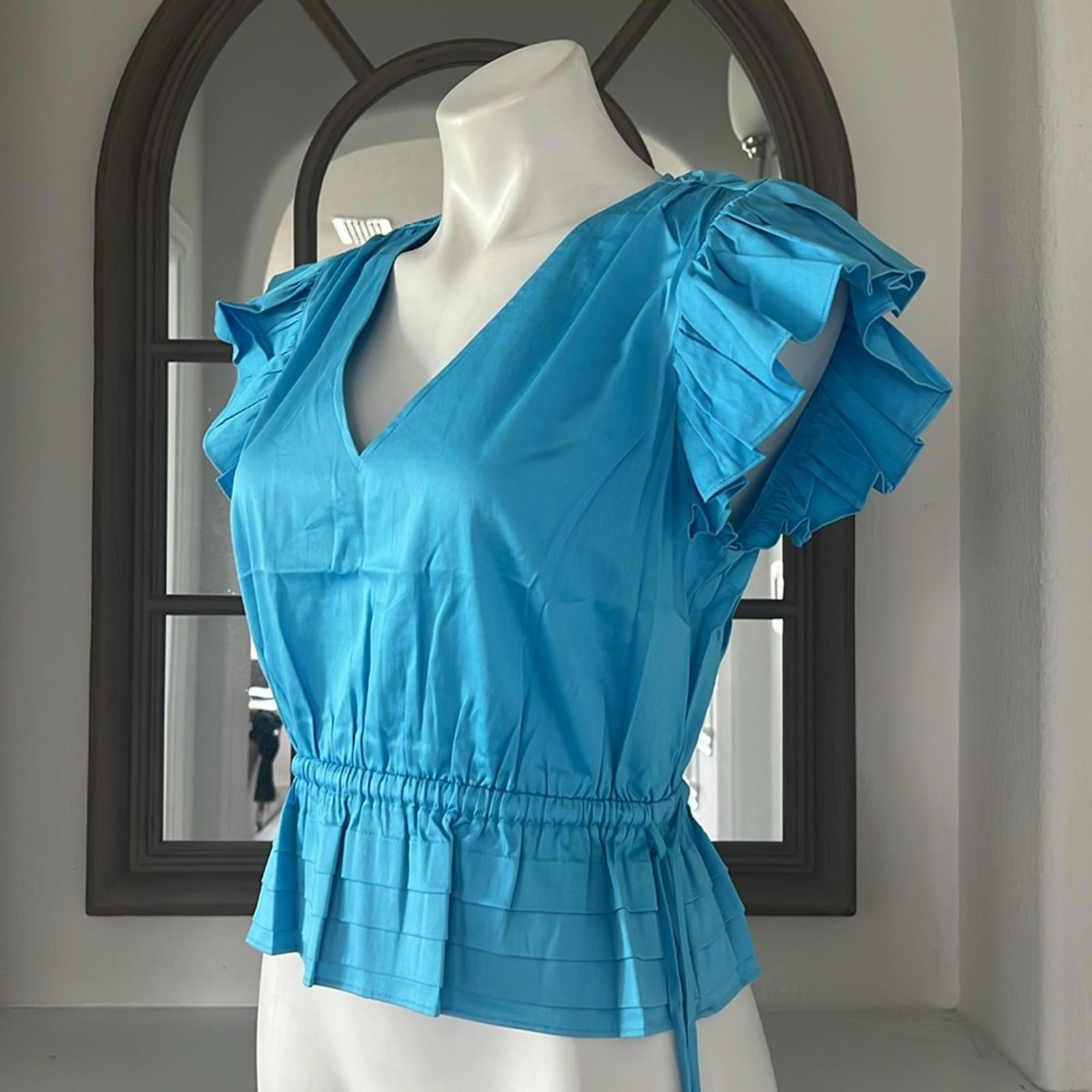 Alden Adair BLUE Marina Tank in Ocean, Size S New w/Tag in Packaging