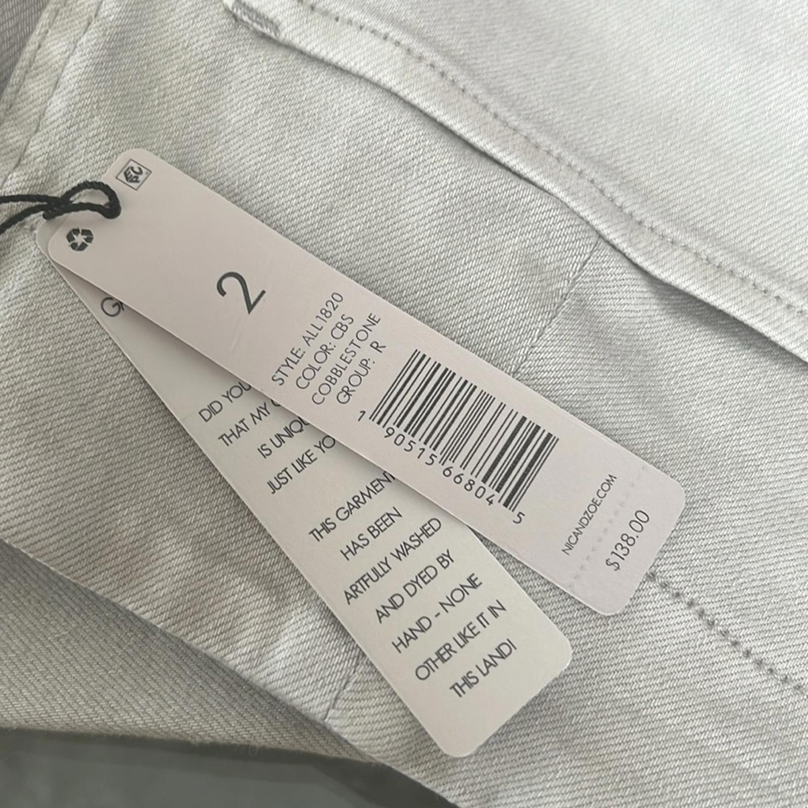 NIC+ZOE All Day Stretch Denim Jeans in Cobblestone Size 2 New w/Tag